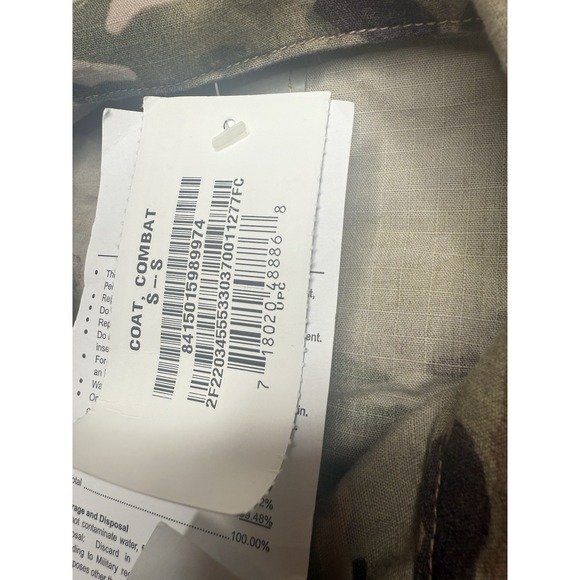 Scorpion‎ W2 Small Short Shirt/Coat Army FRACU 8415-01-598-9974 OCP Multicam - Picture 2 of 4